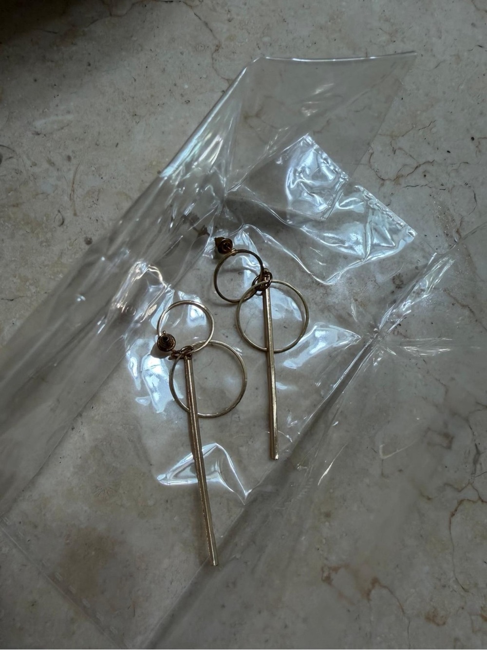 Elegant Gold Drop Bar & Hoop Earrings - Women Jewelry